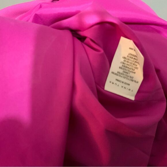 New with tags $298 Trina Turk Womens Gull Asymmetrical Fringe-Hem Dress - Picture 12 of 12